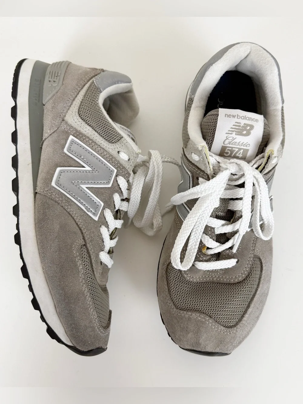 New Balance 574 Women's Sneakers in Taupe and White